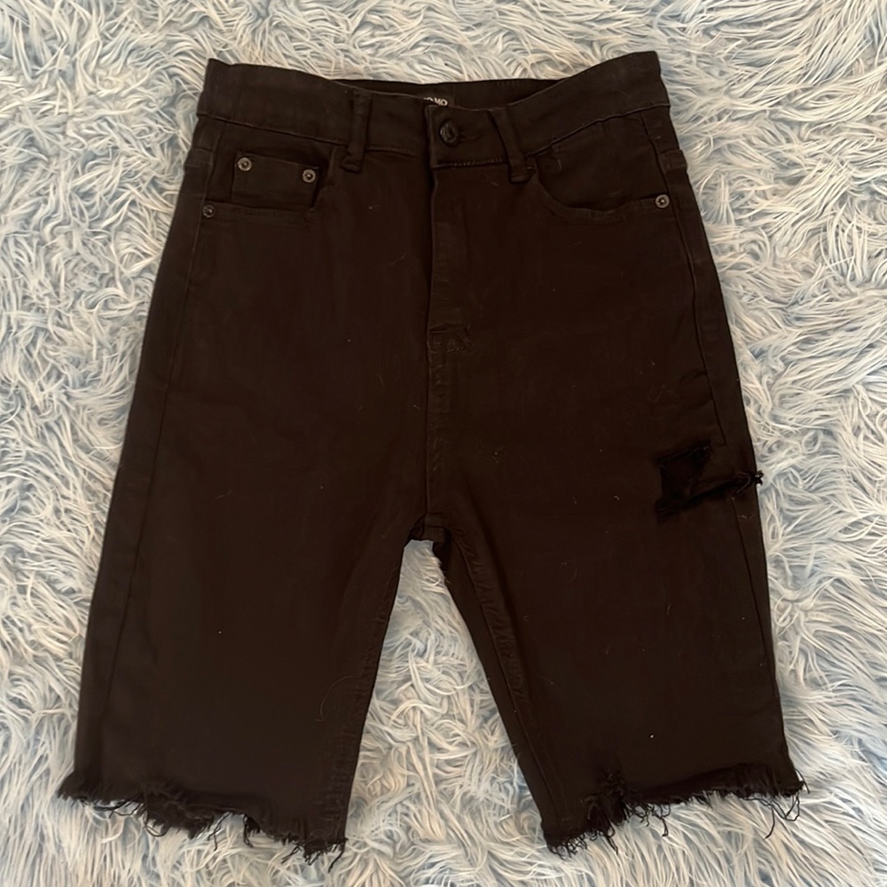 Black Knee Length Shorts